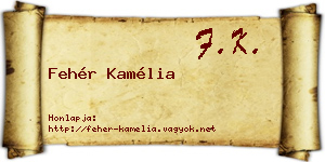 Fehér Kamélia névjegykártya